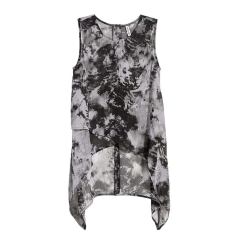 Women's Black and Gray Sleeveless Top